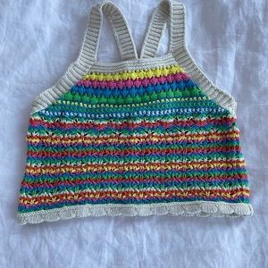 Zara Girls Rainbow Knitted Tank Top